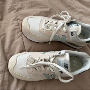 New Balance Cream and White Sneakers